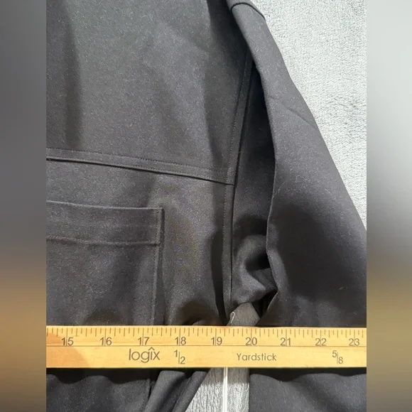 GOOD AMERICAN Black Stretch Cotton Poplin Shirt-Dress Long Sleeve XL Size 4 - Picture 5 of 10